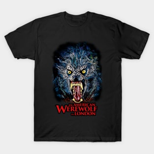 "Full Moon Frights: American Werewolf in London T-Shirt - Cinematic Howls Edition" T-Shirt